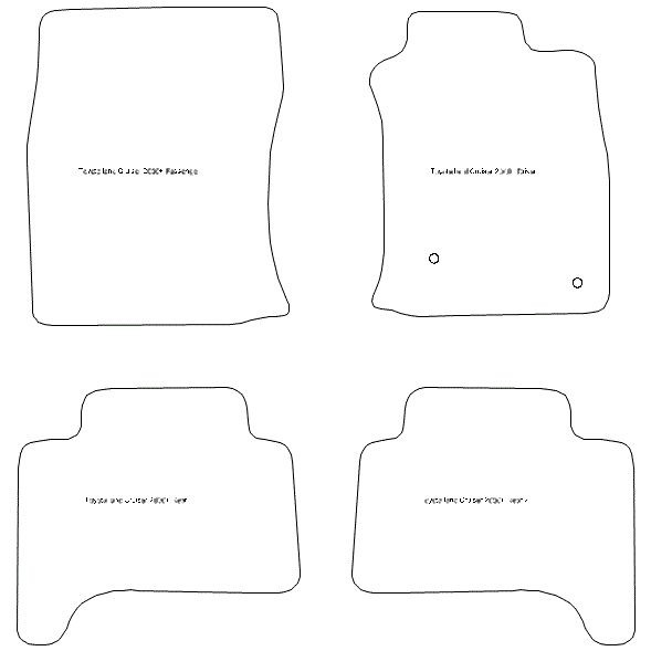 To fit Toyota Land Cruiser SWB Car Mats 2000 - 2007 & Heel Pad (B) - Picture 5 of 16